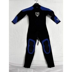 EVO Kids Wetsuit Size Small Black Blue Full Body Surf Diving Suit Youth